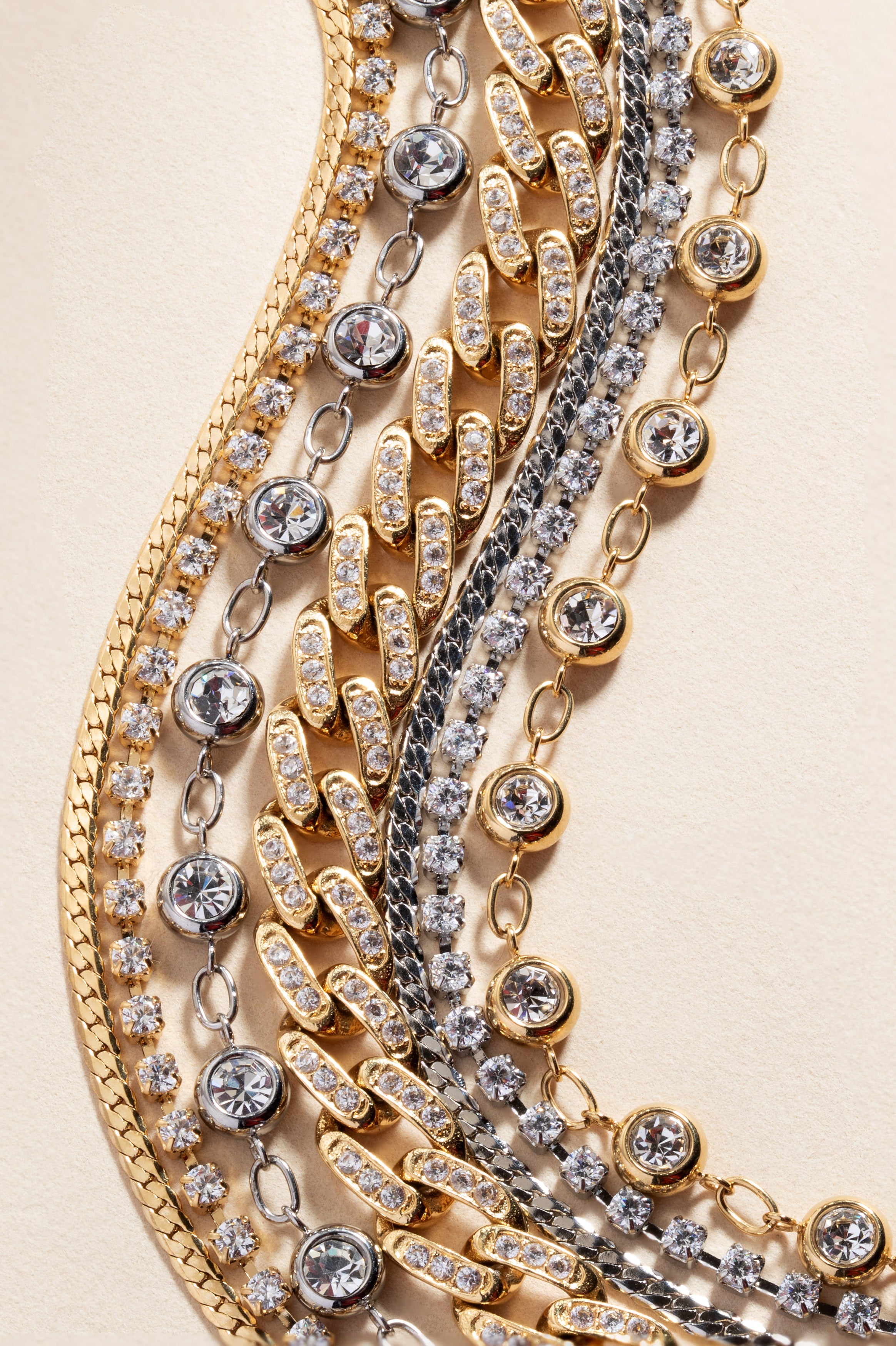 Double Strand Crystal Tennis Chain Bracelet - Aaria Tees Aaria Tees