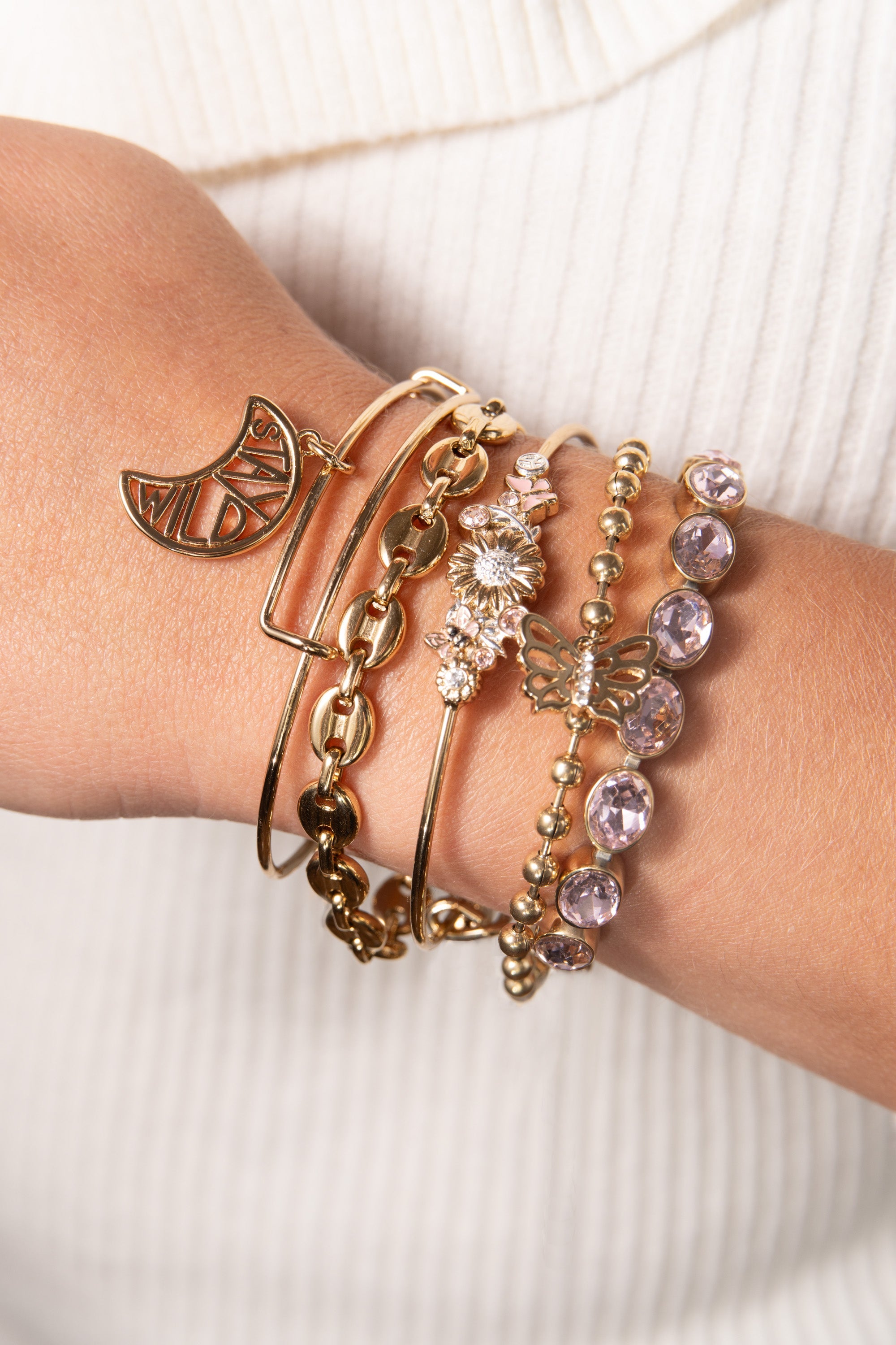 Floral Inline Bangle - Aaria Tees Aaria Tees