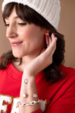 Candy Cane Front-Back Earrings - Aaria Tees Aaria Tees