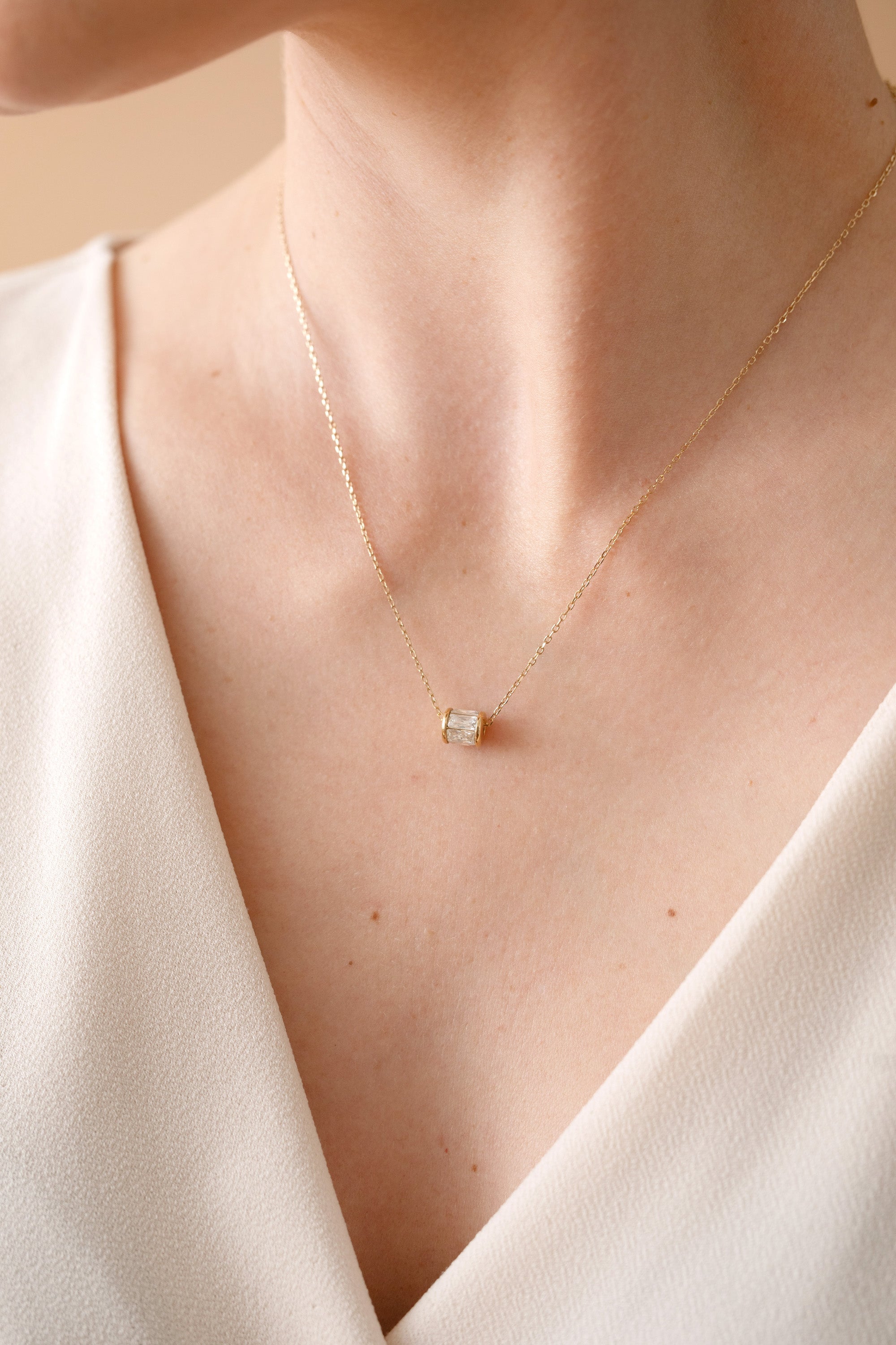 April Birthstone Precious Pendant Necklace - Aaria Tees Aaria Tees