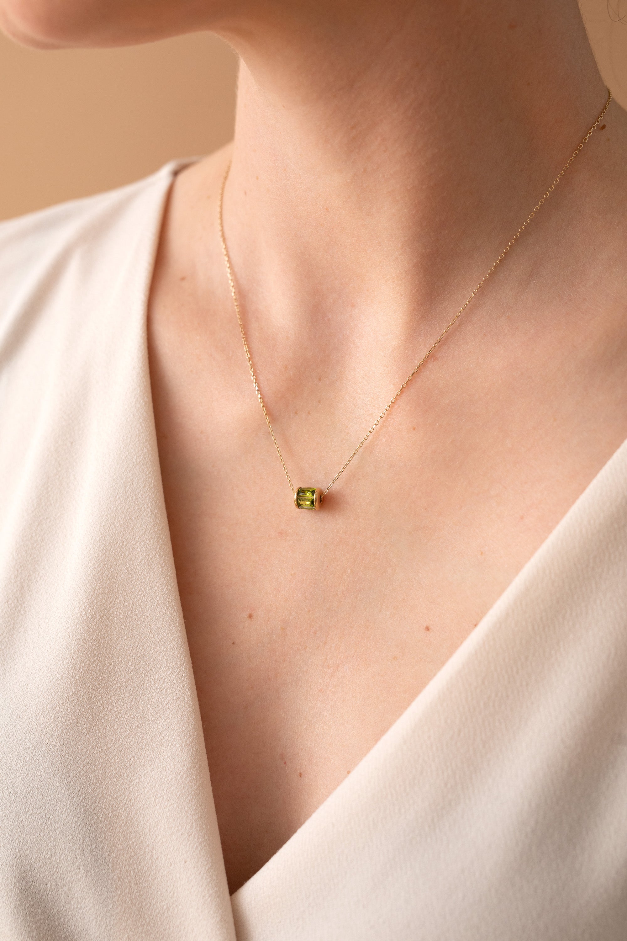 August Birthstone Precious Pendant Necklace - Aaria Tees Aaria Tees