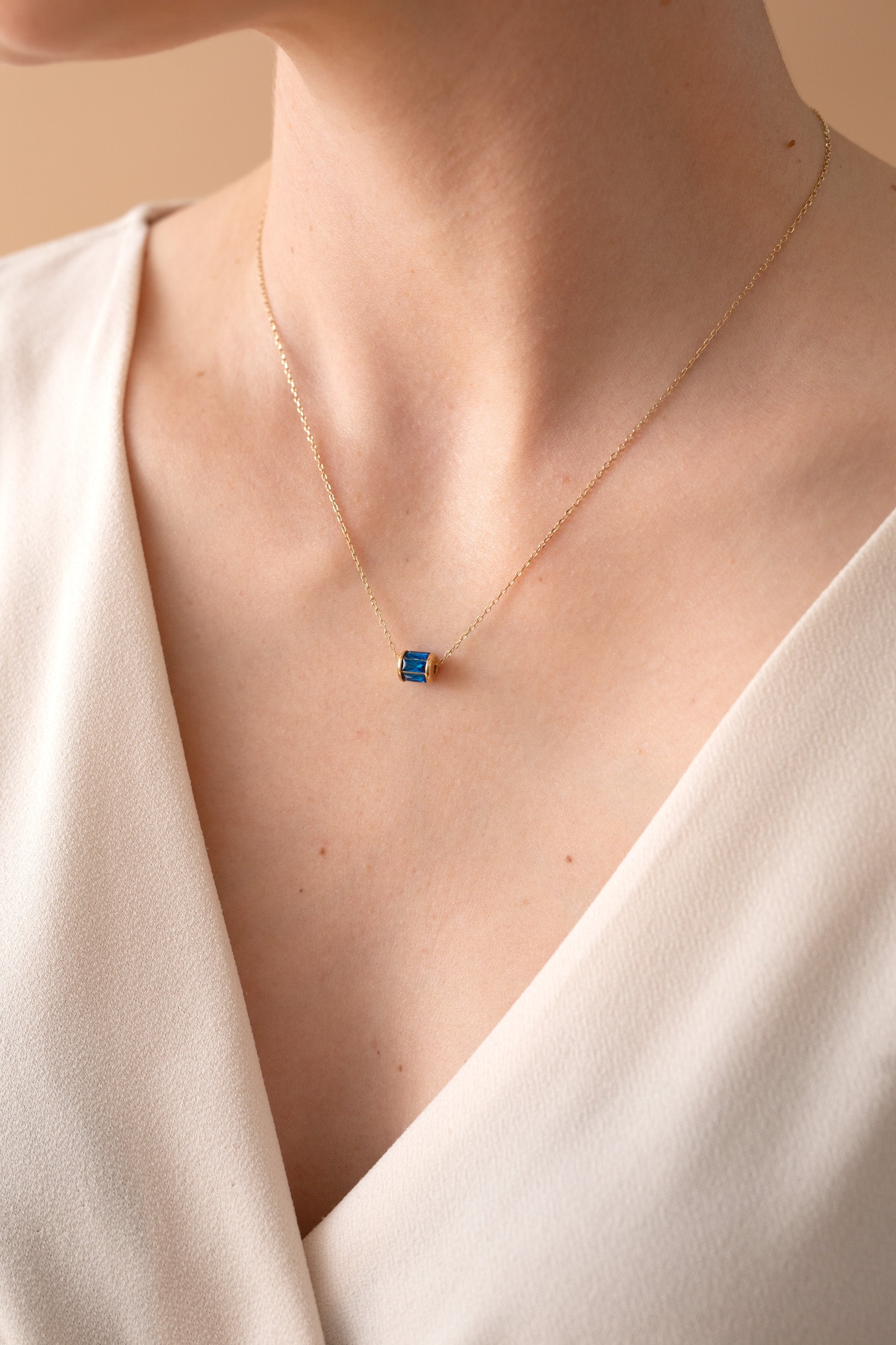 September Birthstone Precious Pendant Necklace - Aaria Tees Aaria Tees
