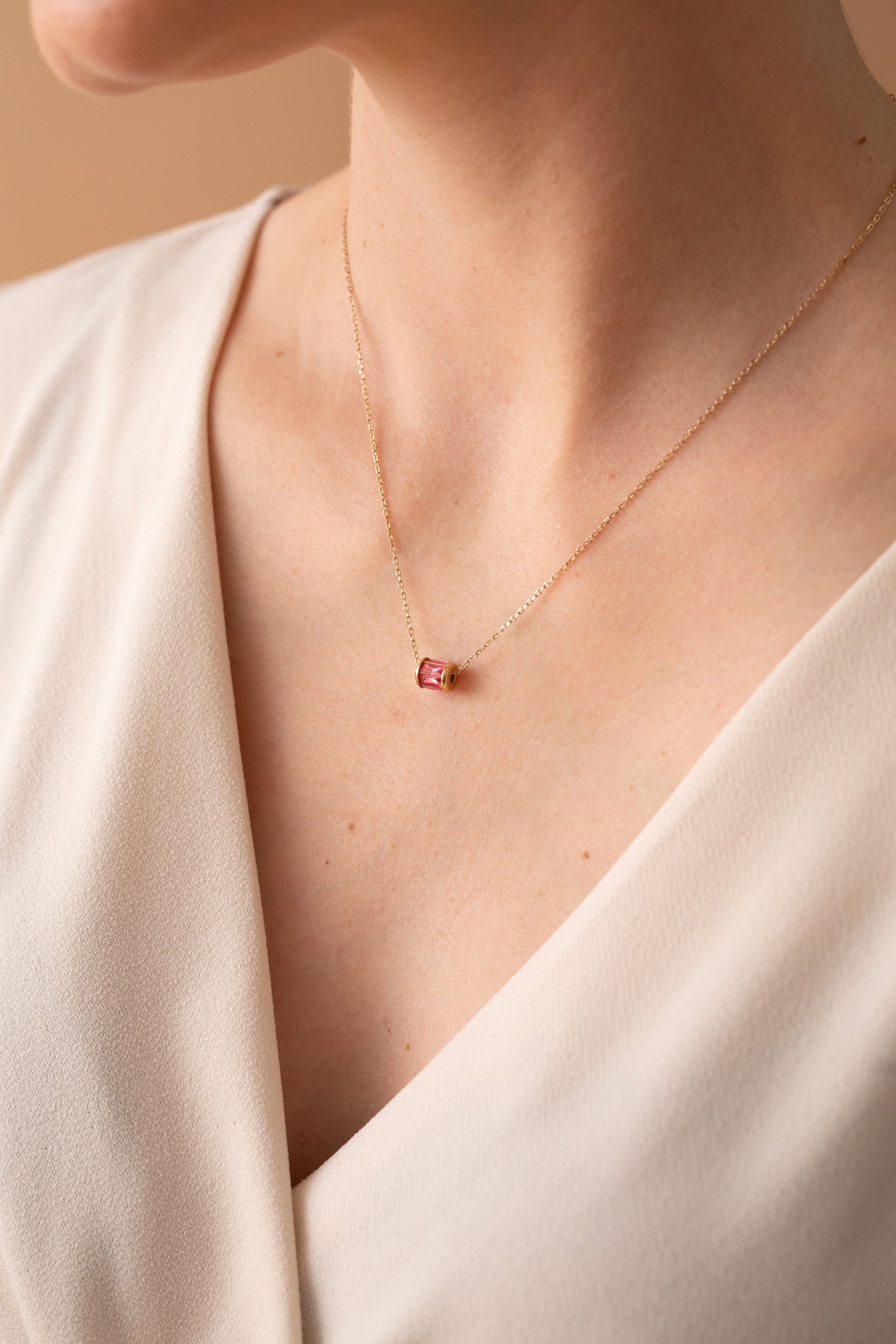 October Birthstone Precious Pendant Necklace - Aaria Tees Aaria Tees