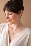 Initial L Precious Elongated Necklace - Aaria Tees Aaria Tees