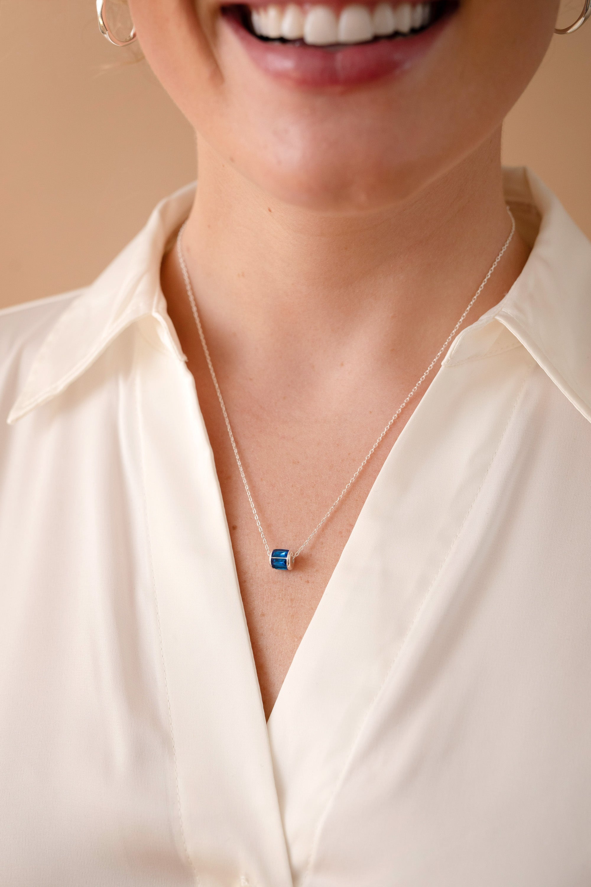 September Birthstone Precious Pendant Necklace - Aaria Tees Aaria Tees