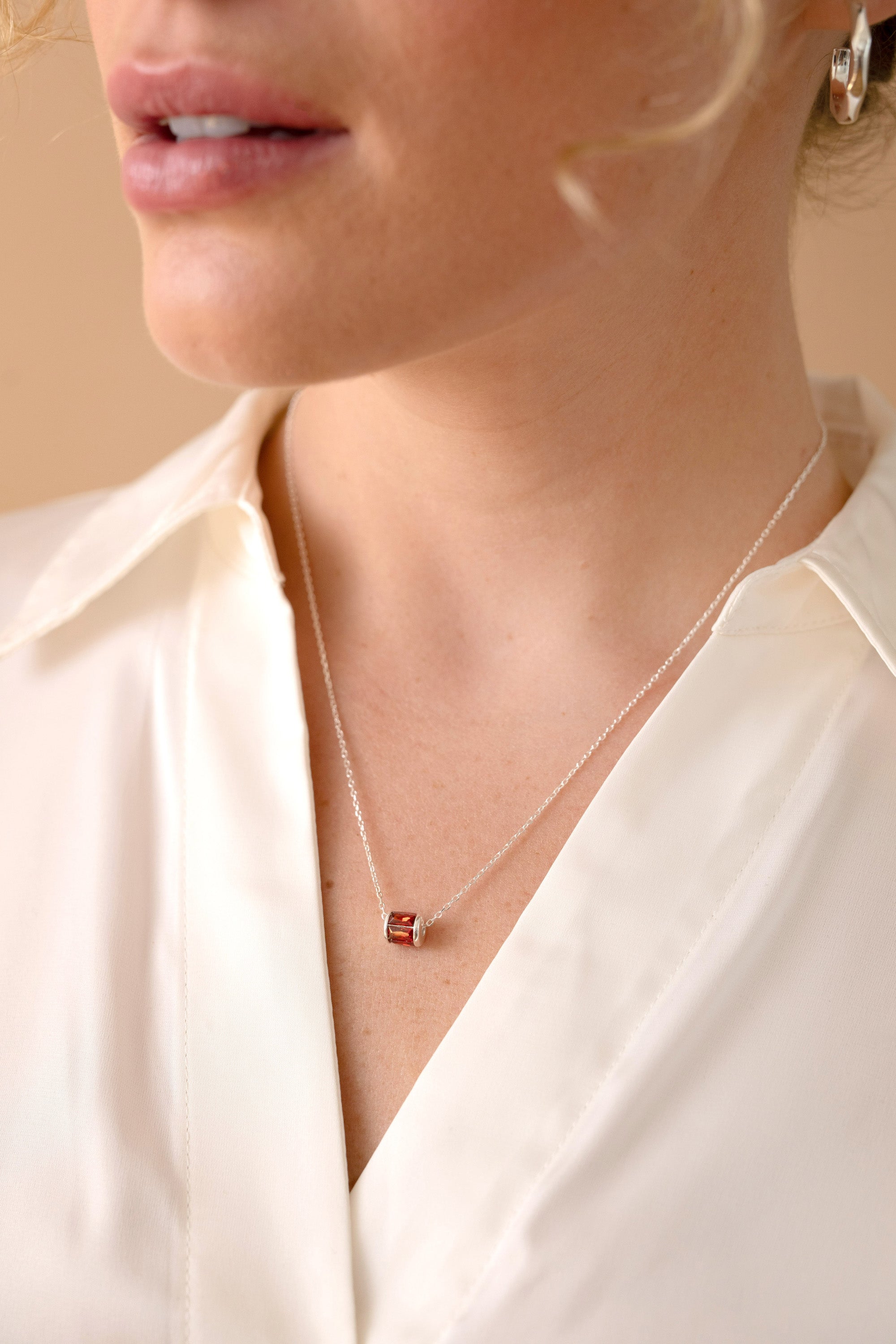 January Birthstone Precious Pendant Necklace - Aaria Tees Aaria Tees