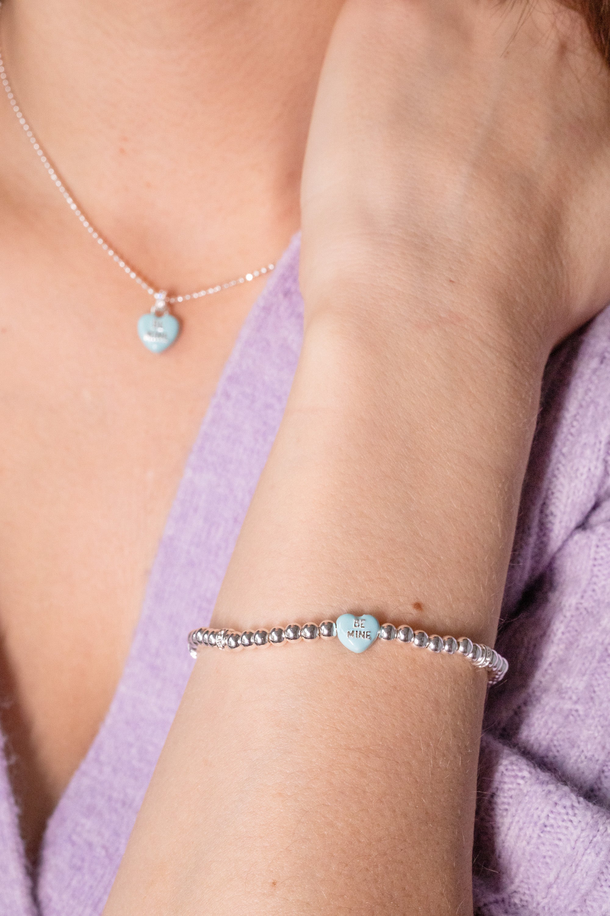 Sweethearts® “Be Mine” Stretch Bracelet - Aaria Tees Aaria Tees