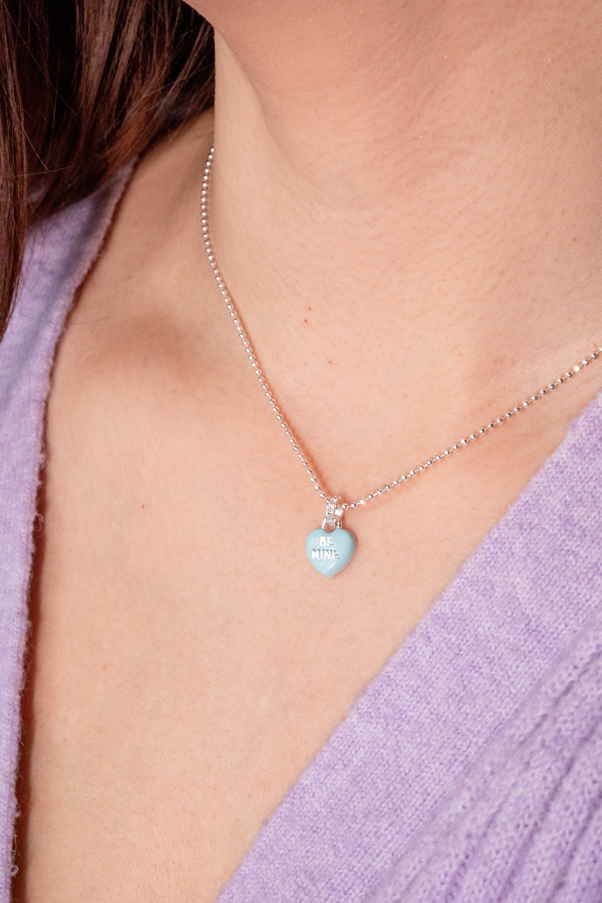 Sweethearts® 'Be Mine' Pendant Charm Necklace - Aaria Tees Aaria Tees