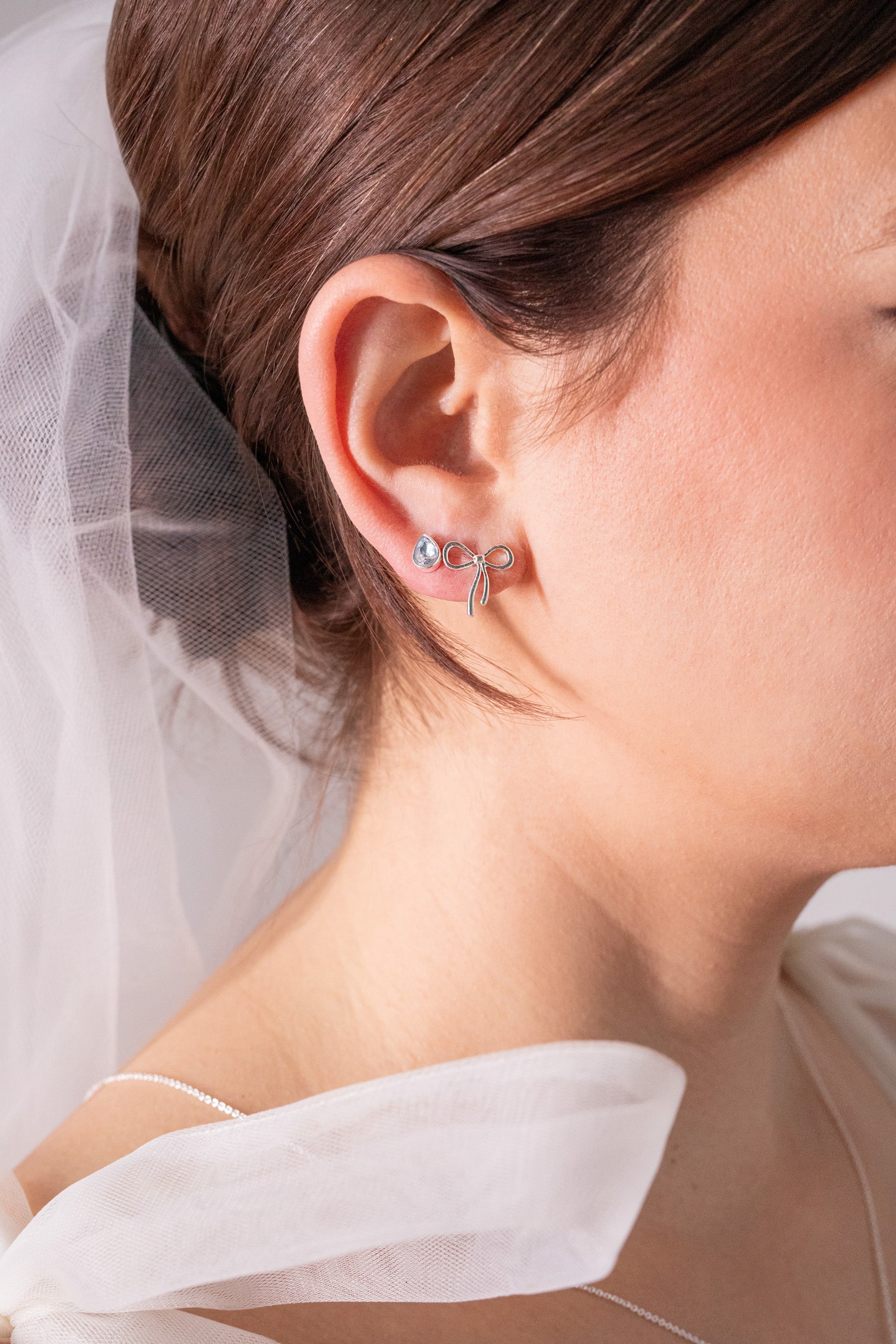 Bow & Teardrop Stud Earring Set - Aaria Tees Aaria Tees