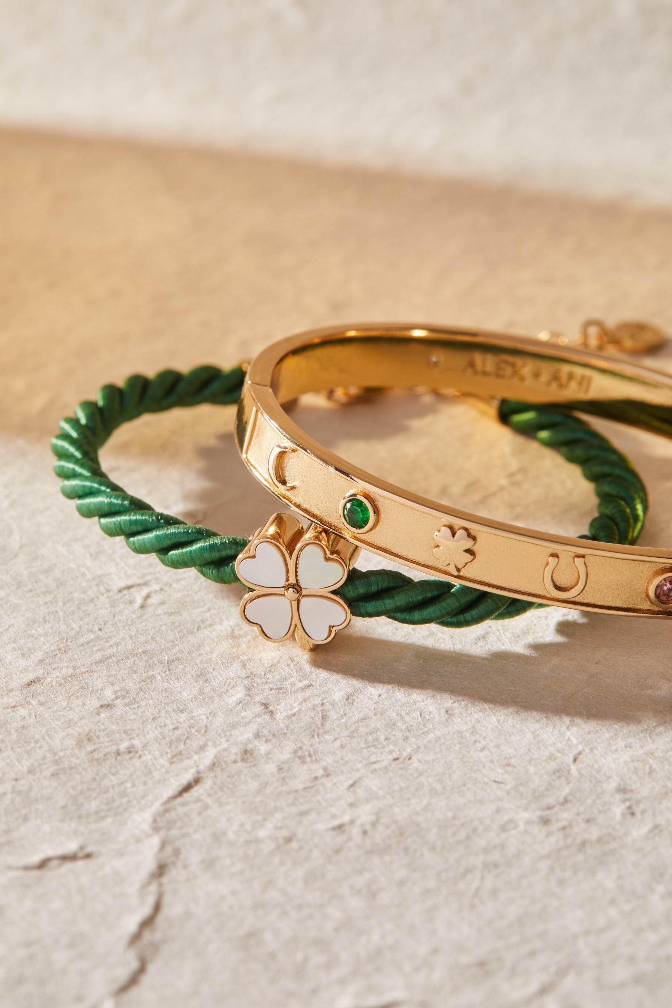 Four Leaf Clover Cord Bracelet - Aaria Tees Aaria Tees