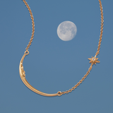 Crescent Moon Necklace - Aaria Tees Aaria Tees