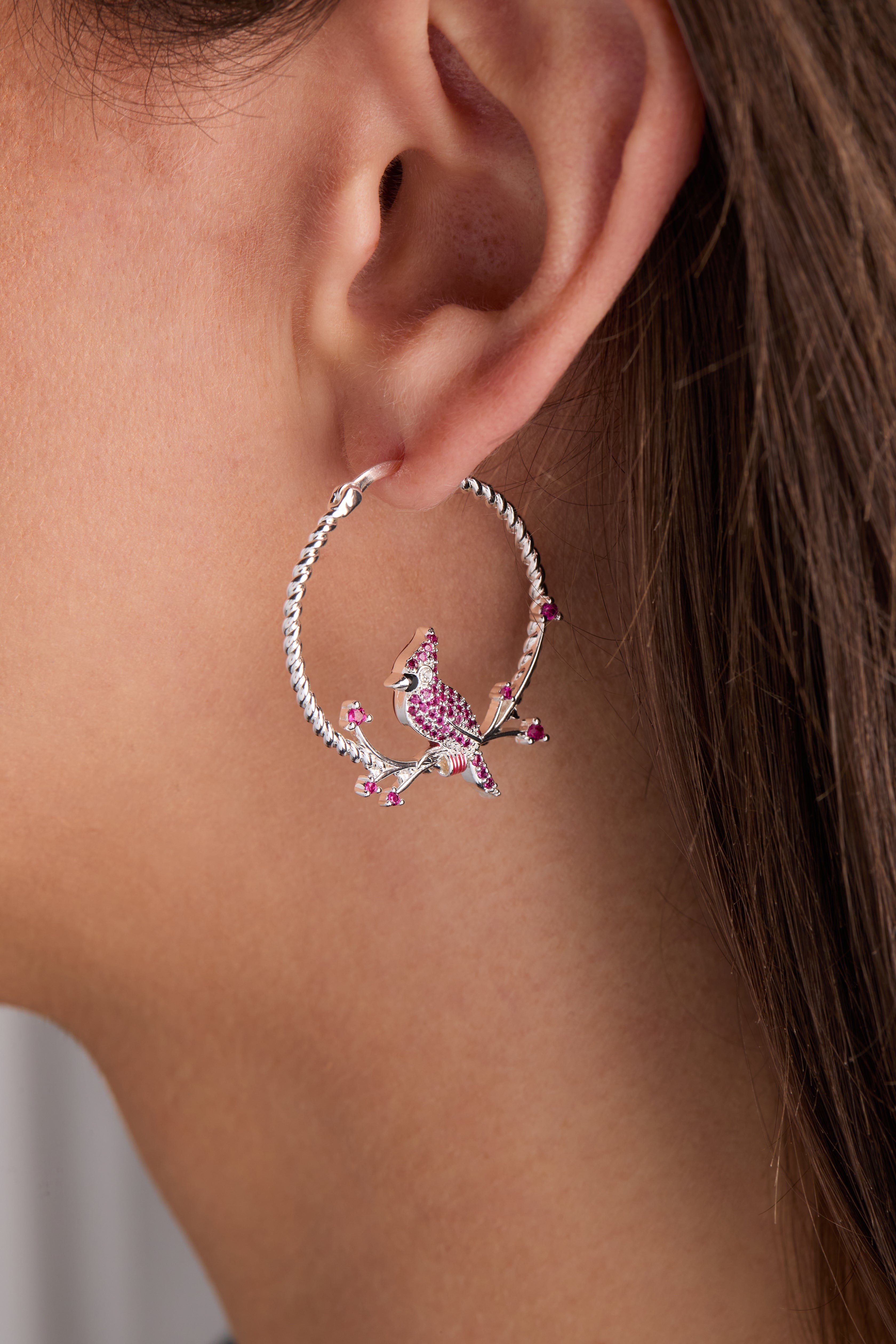 Cardinal Reversible Hoop Earrings - Aaria Tees Aaria Tees