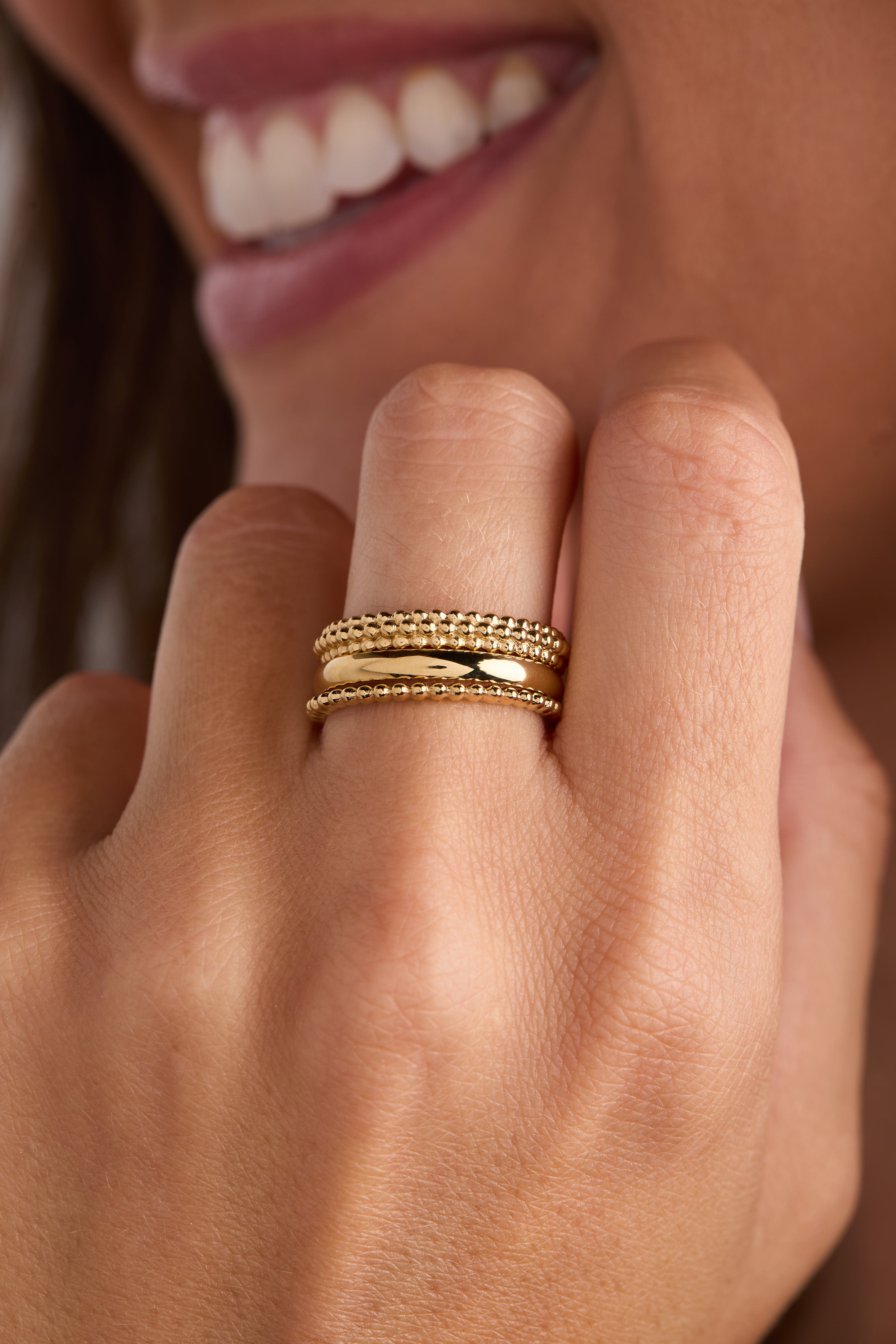 Ball Stacking Ring Set of 3 - Aaria Tees Aaria Tees