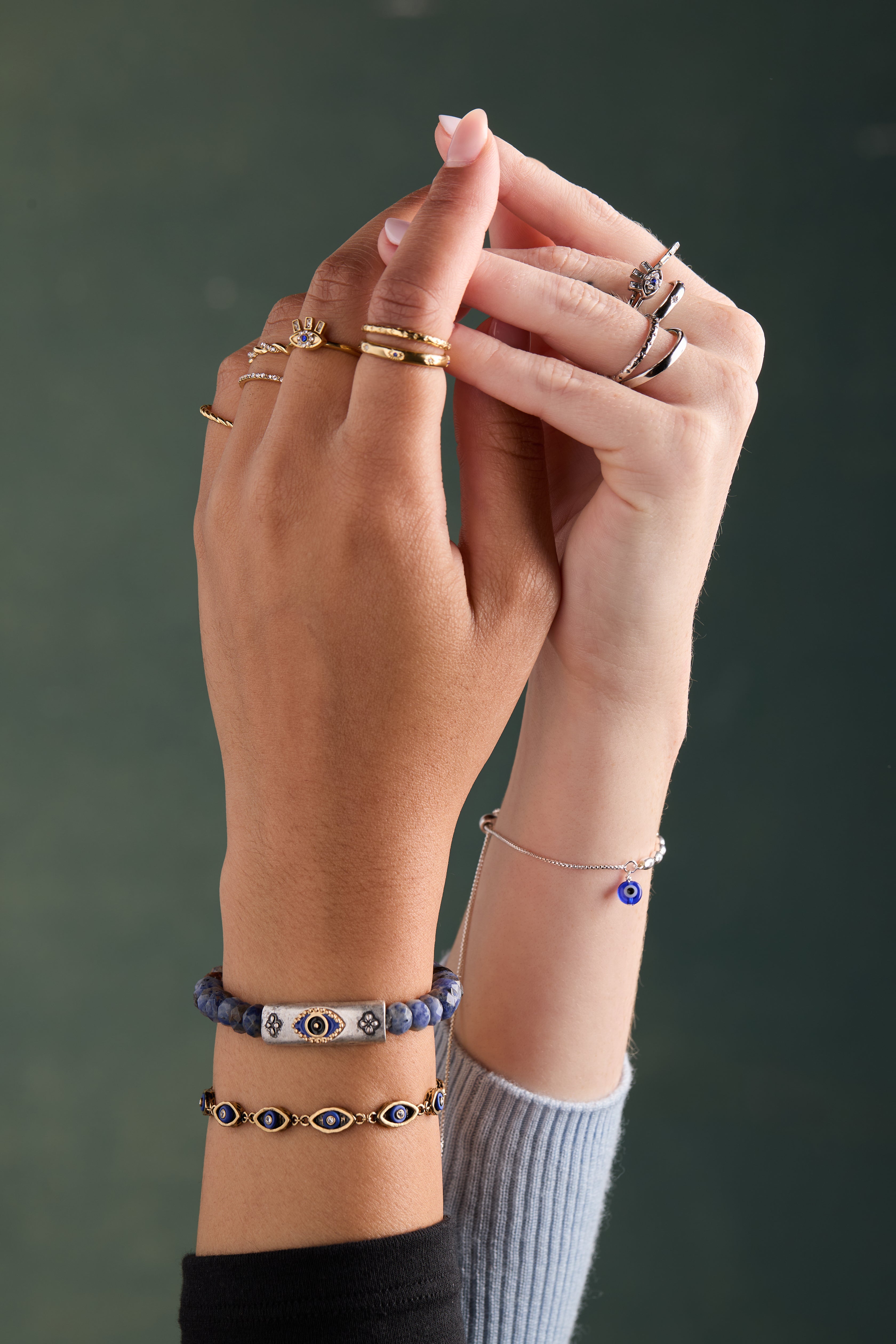 Evil Eye Pull Chain Bracelet - Aaria Tees Aaria Tees
