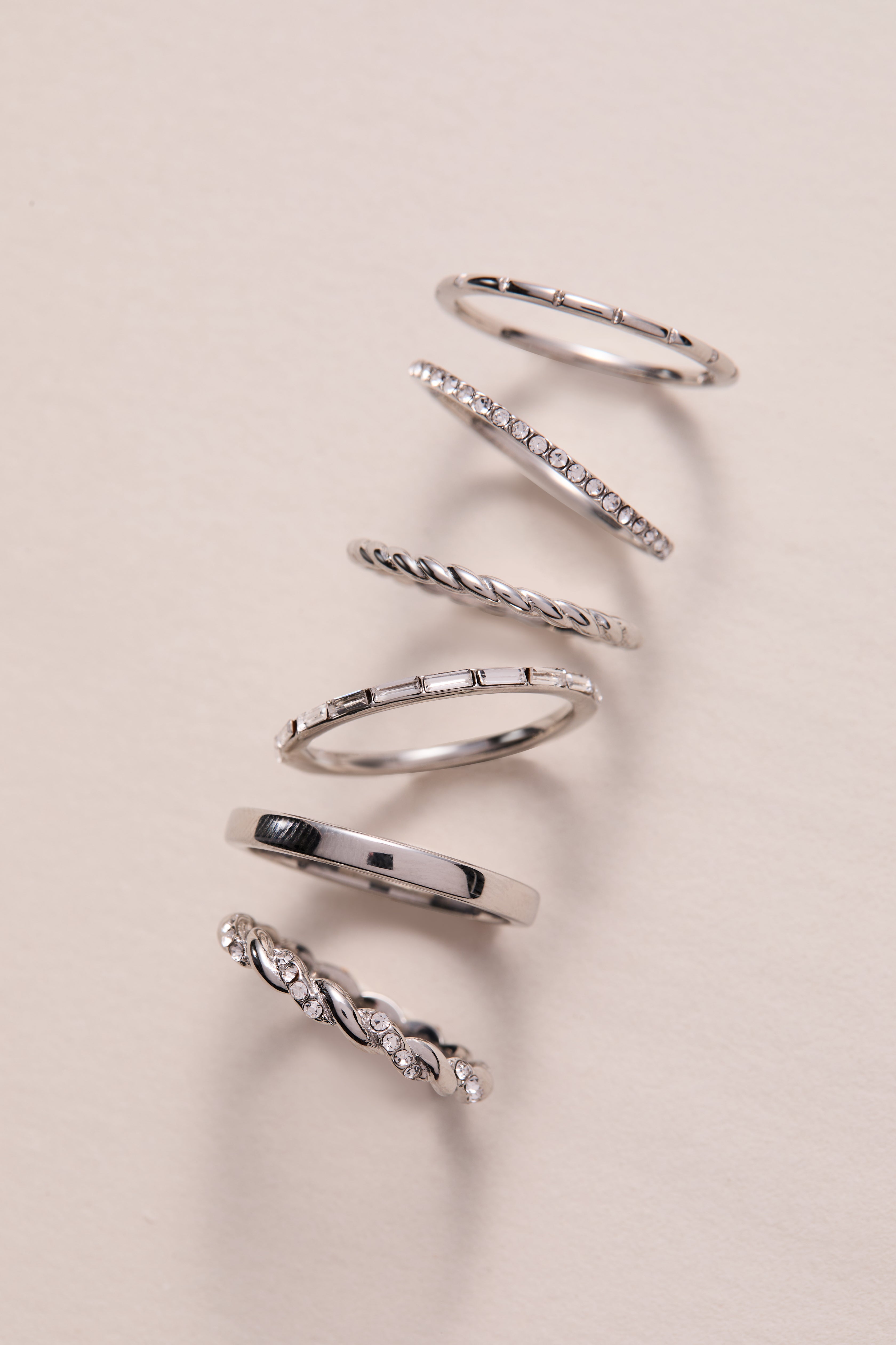 Baguette Stacking Ring Set of 3 - Aaria Tees Aaria Tees