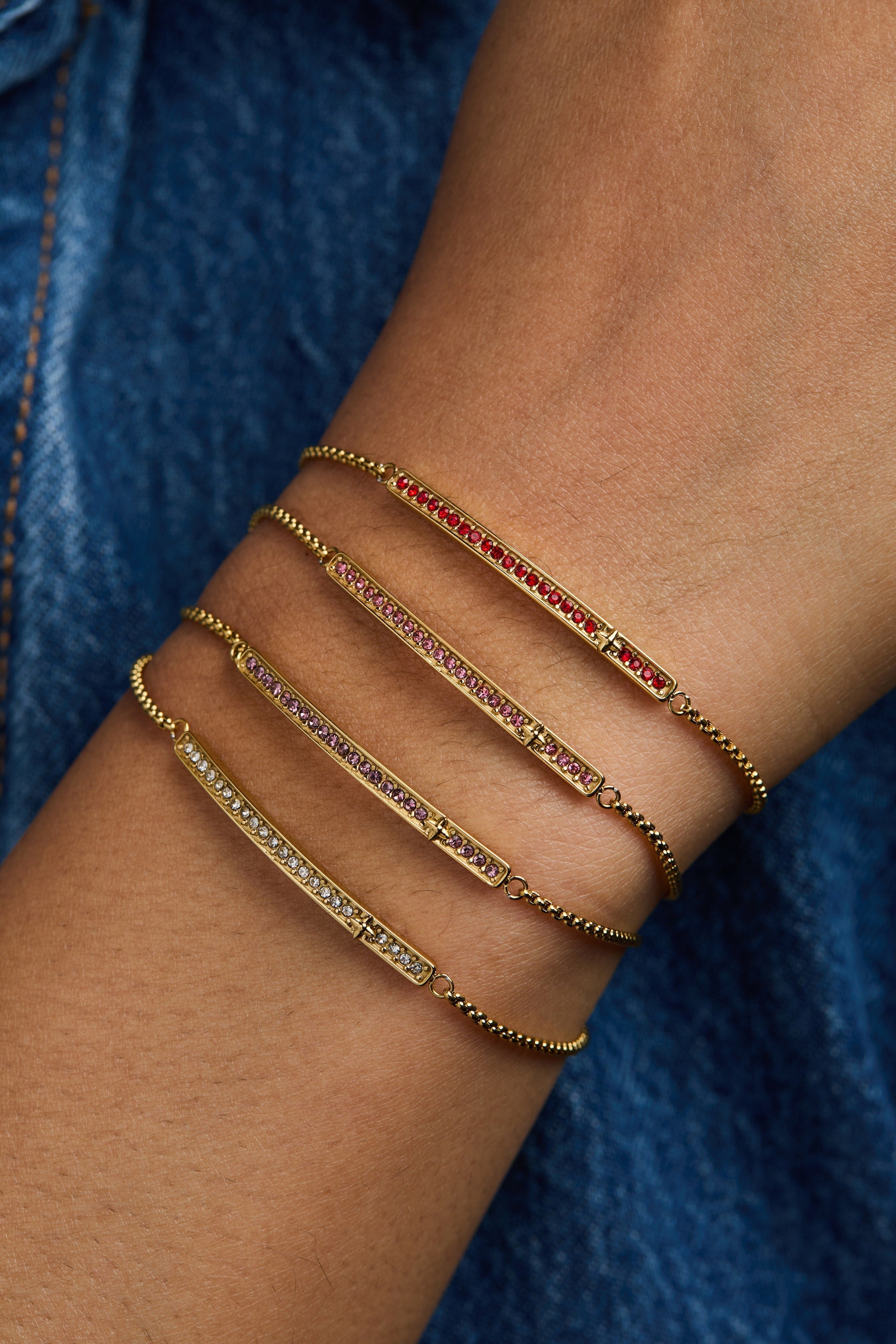 June Everyday Birthstone Pave Bolo Bracelet - Aaria Tees Aaria Tees