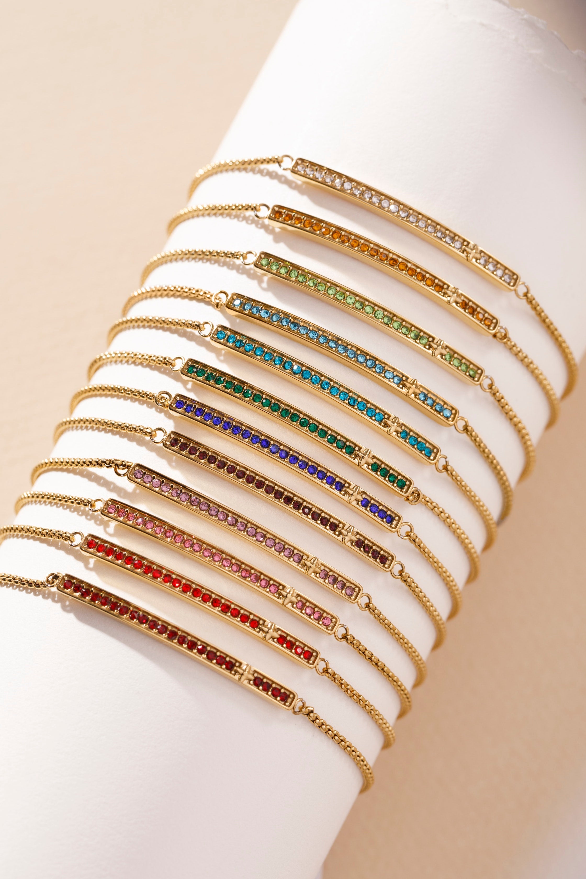 November Everyday Birthstone Pave Bolo Bracelet - Aaria Tees Aaria Tees