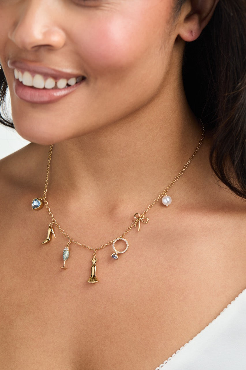 Bridal Multi-Charm Necklace - Aaria Tees Aaria Tees