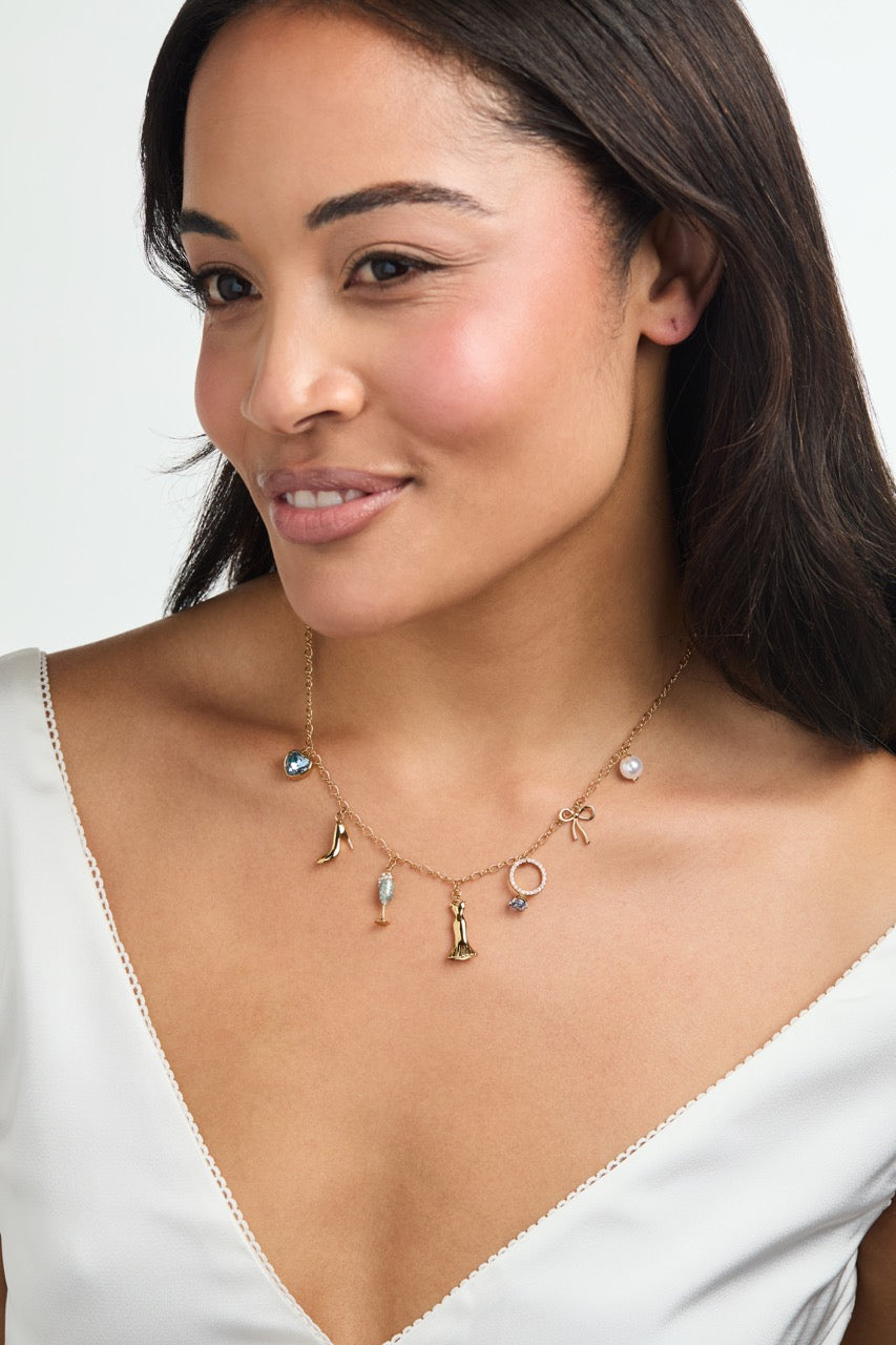 Bridal Multi-Charm Necklace - Aaria Tees Aaria Tees