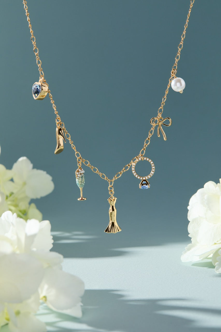 Bridal Multi-Charm Necklace - Aaria Tees Aaria Tees