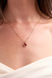 January 'Courage' Heart Birthstone Charm - Aaria Tees Aaria Tees