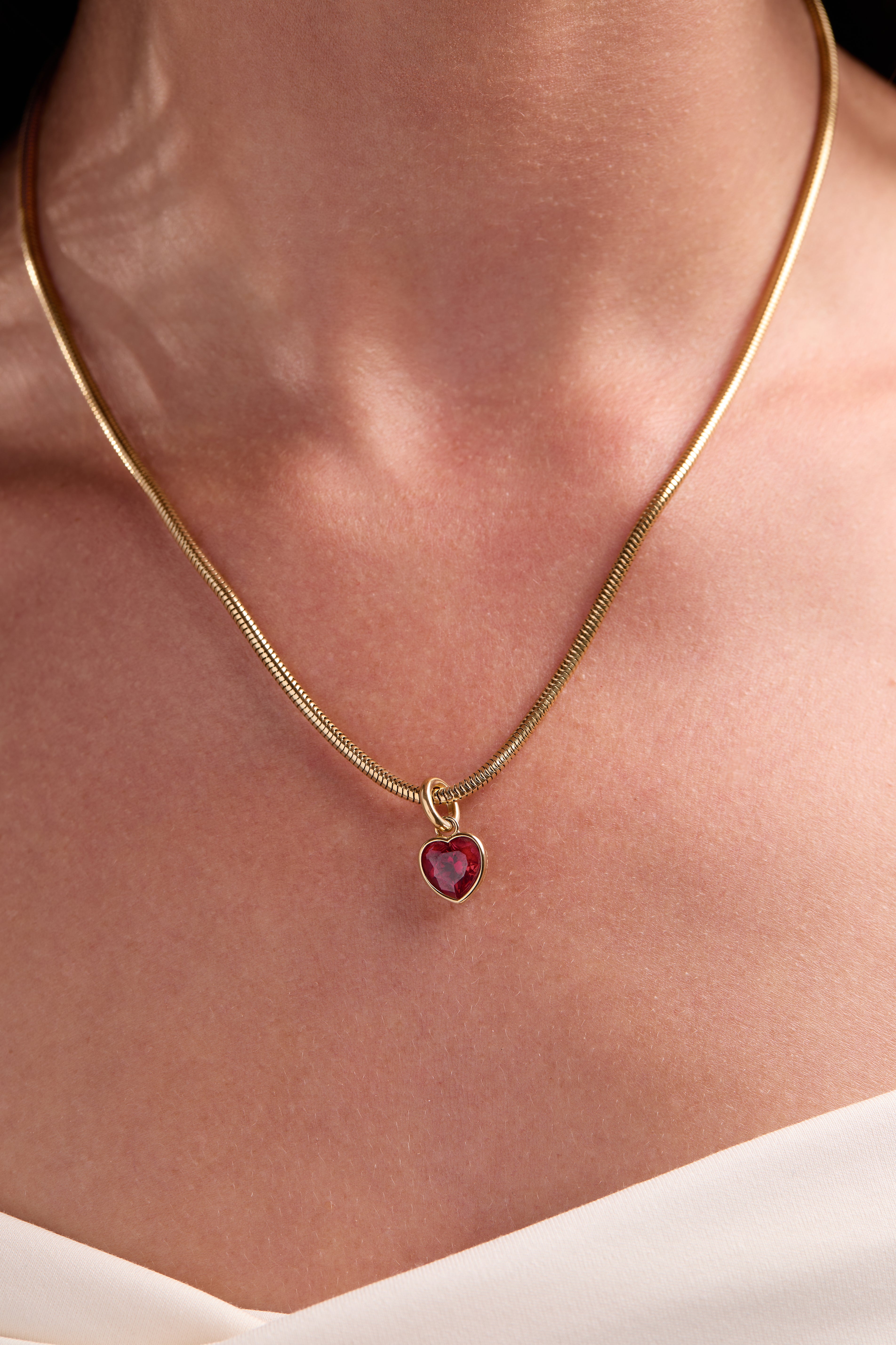 July 'Love' Heart Birthstone Charm - Aaria Tees Aaria Tees