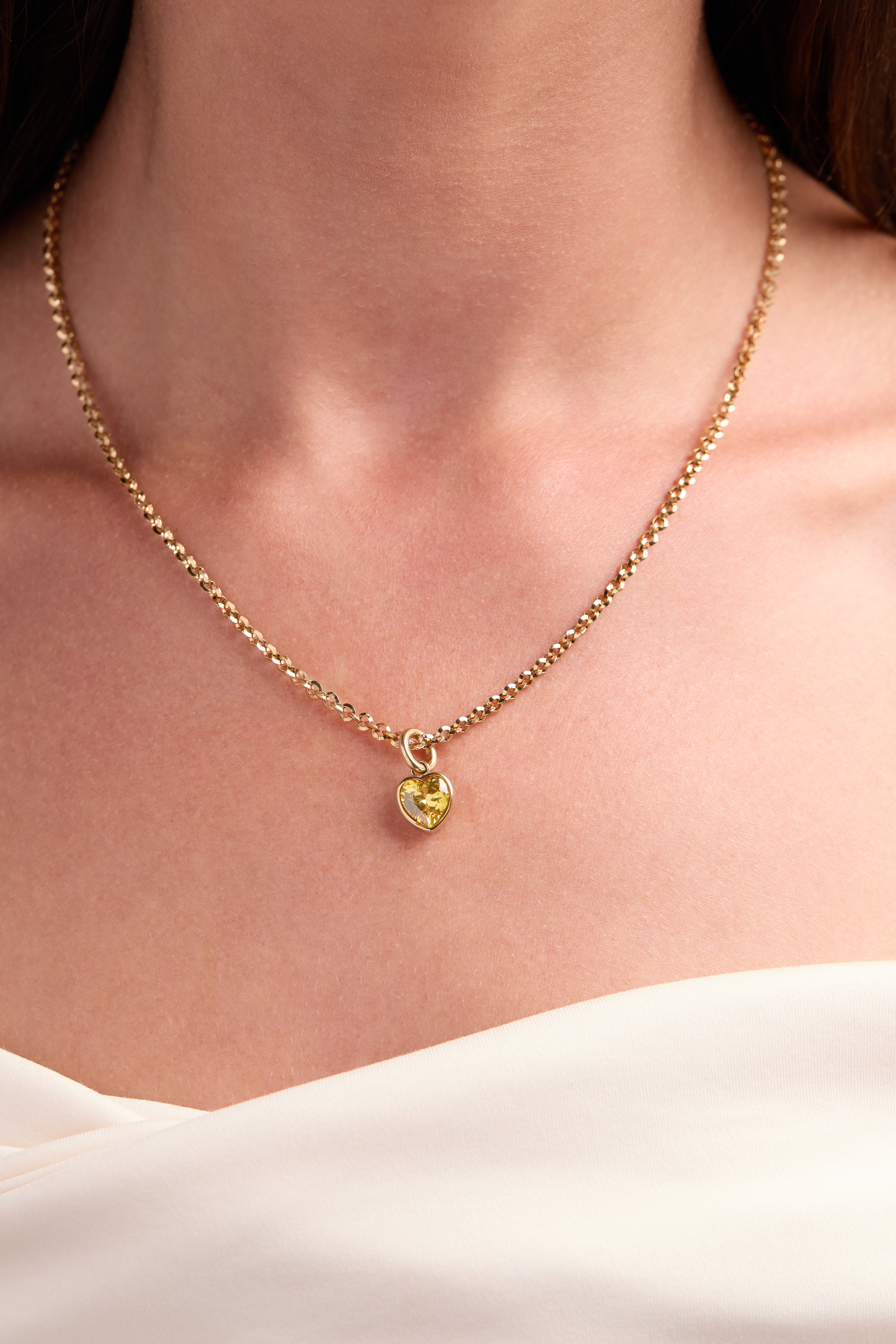November 'Balance' Heart Birthstone Charm - Aaria Tees Aaria Tees