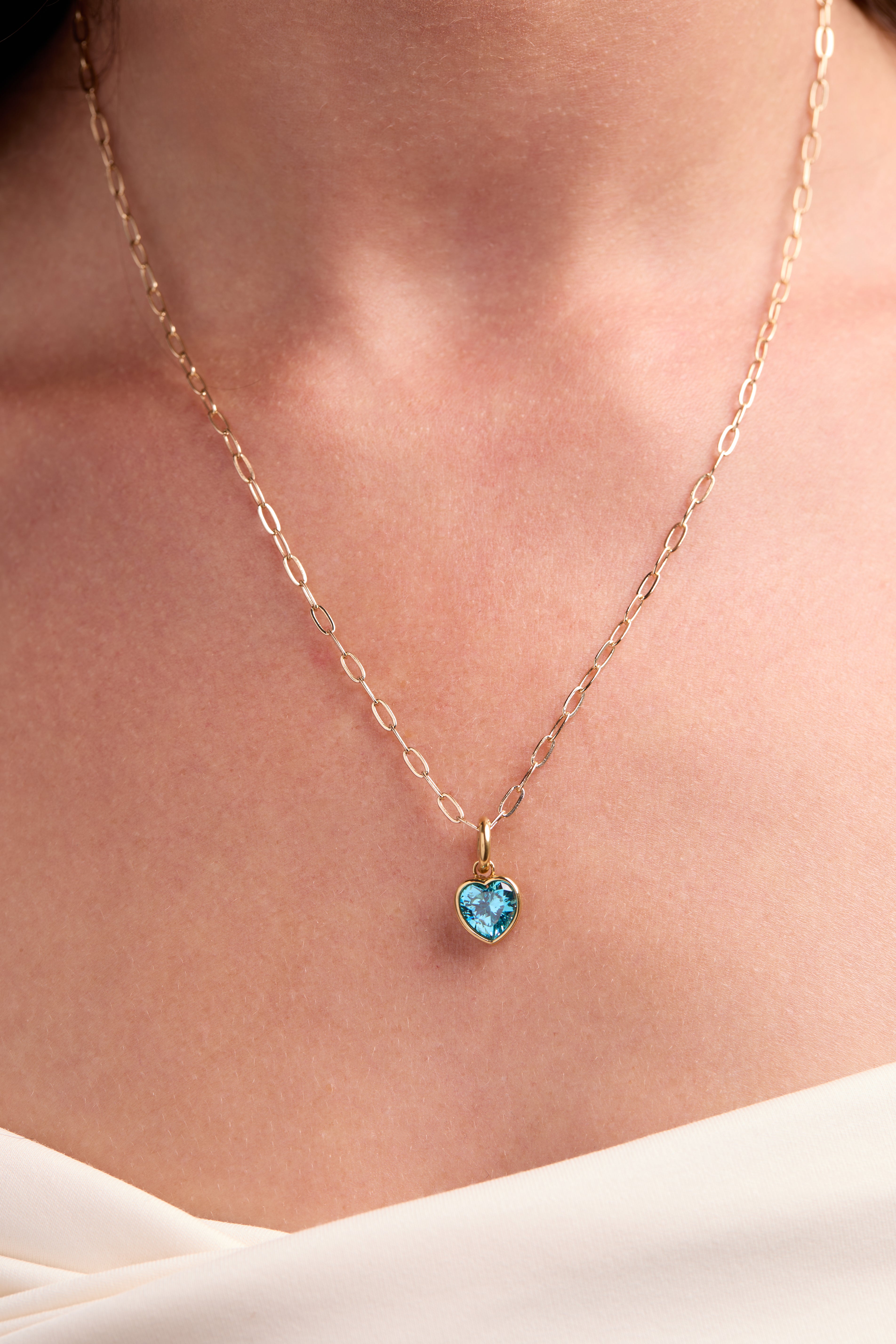 March 'Faith' Heart Birthstone Charm - Aaria Tees Aaria Tees
