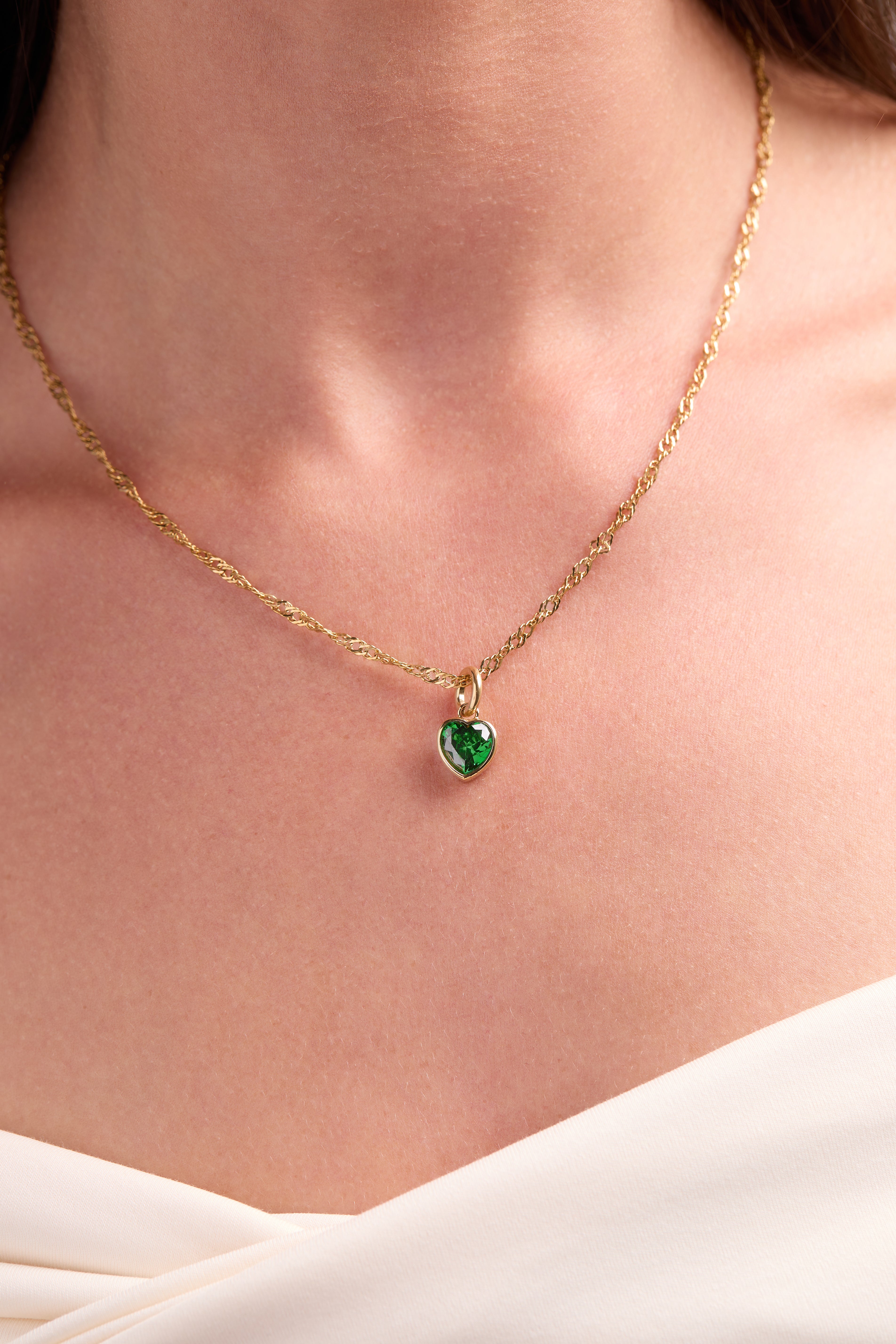 May 'Hope' Heart Birthstone Charm - Aaria Tees Aaria Tees