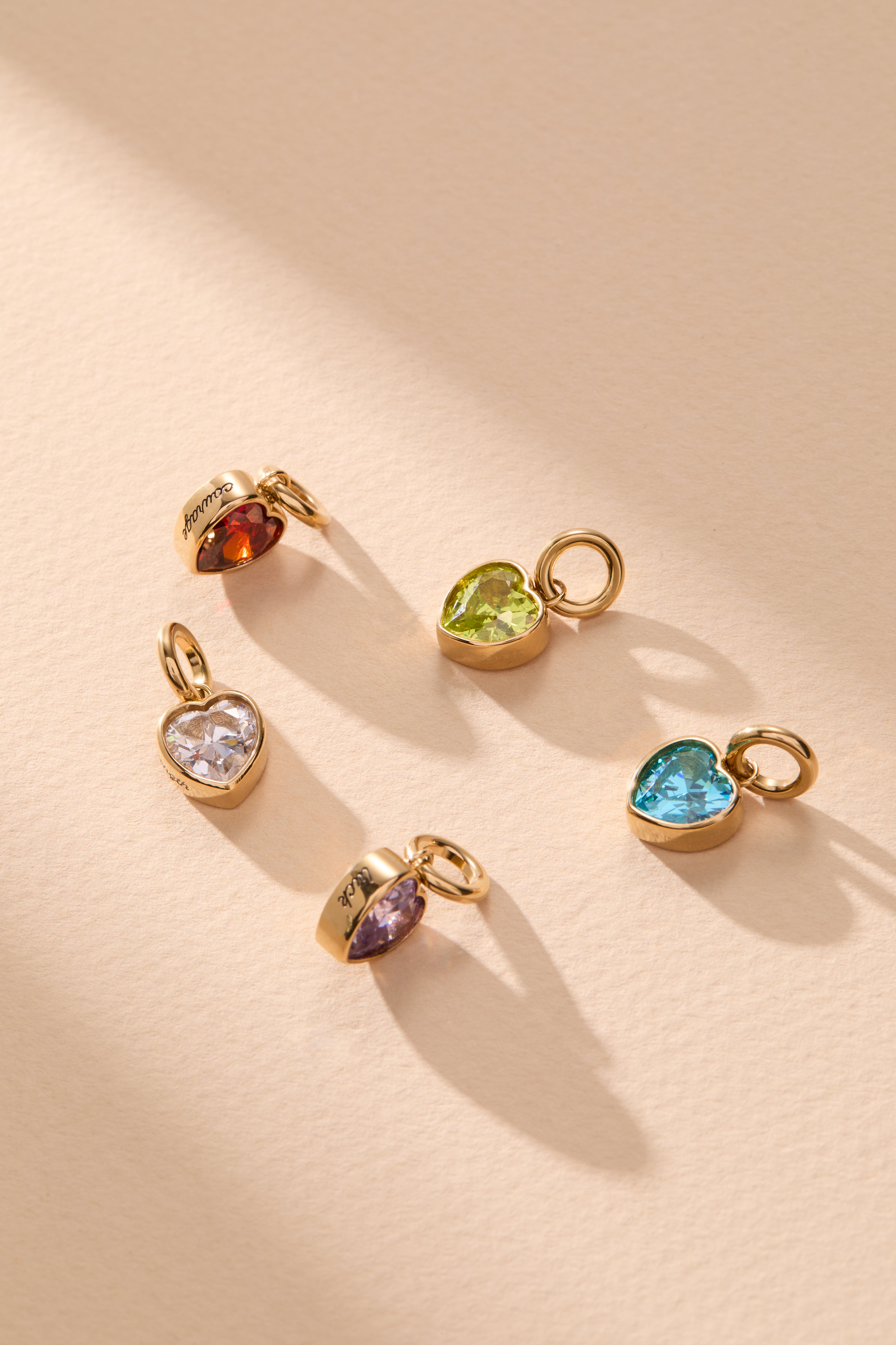 March 'Faith' Heart Birthstone Charm - Aaria Tees Aaria Tees