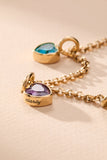 February 'Clarity' Heart Birthstone Charm - Aaria Tees Aaria Tees
