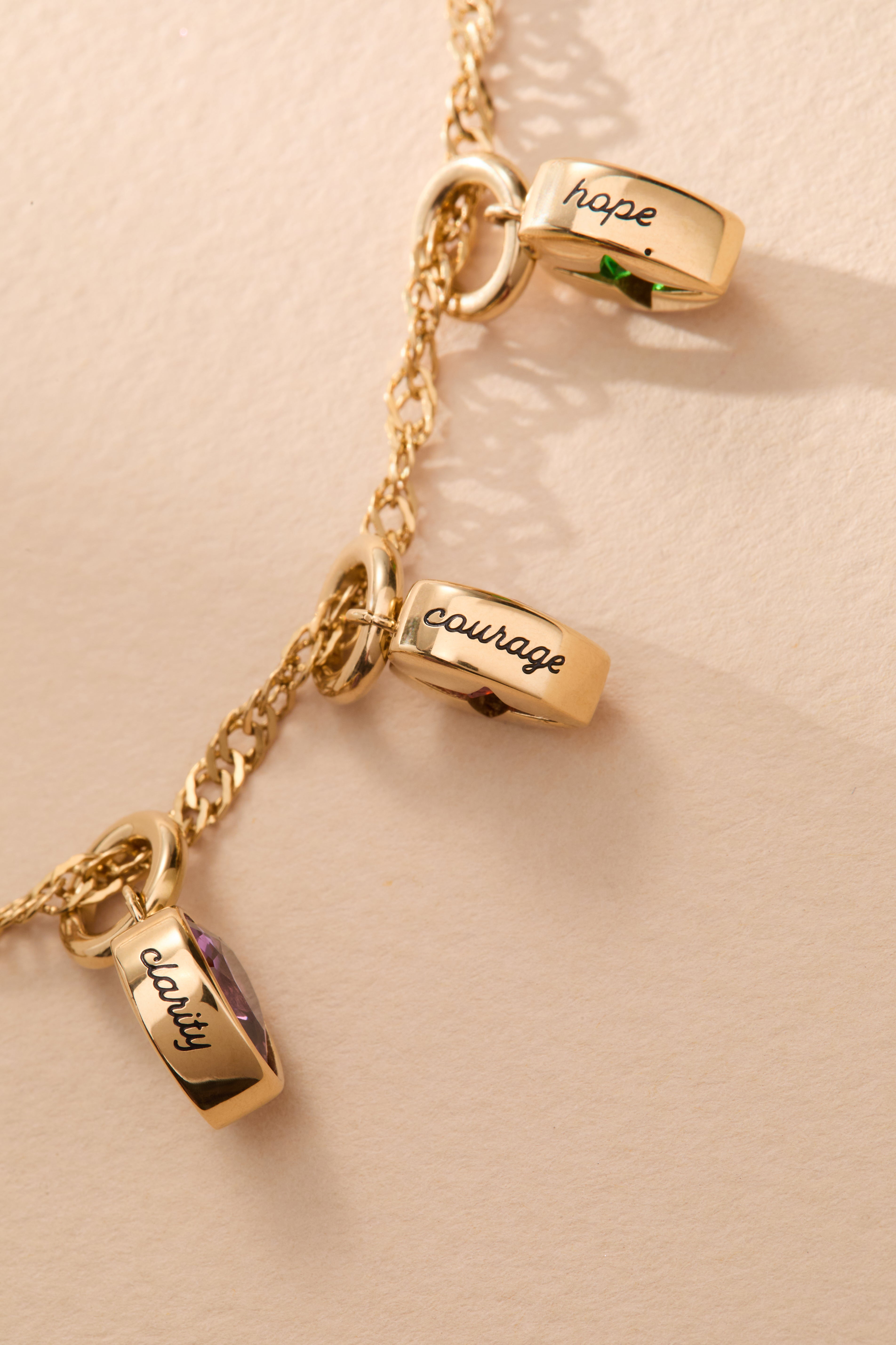 May 'Hope' Heart Birthstone Charm - Aaria Tees Aaria Tees