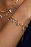 Moon Magic 2 Row Charm Bracelet - Aaria Tees Aaria Tees