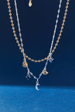 Moon Magic 2 Row Charm Necklace - Aaria Tees Aaria Tees