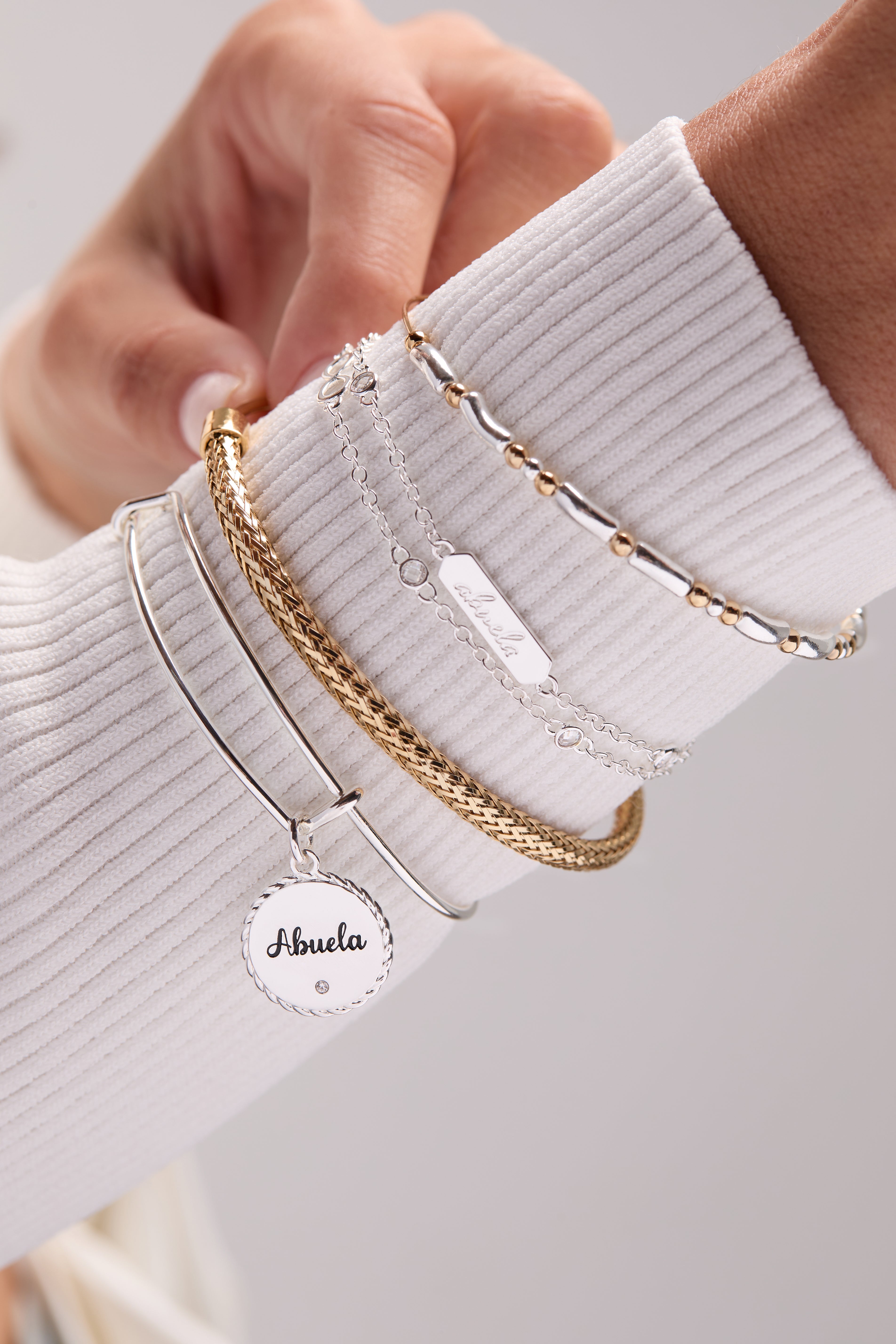Abuela Infinity Chain Double Strand Bracelet - Aaria Tees Aaria Tees