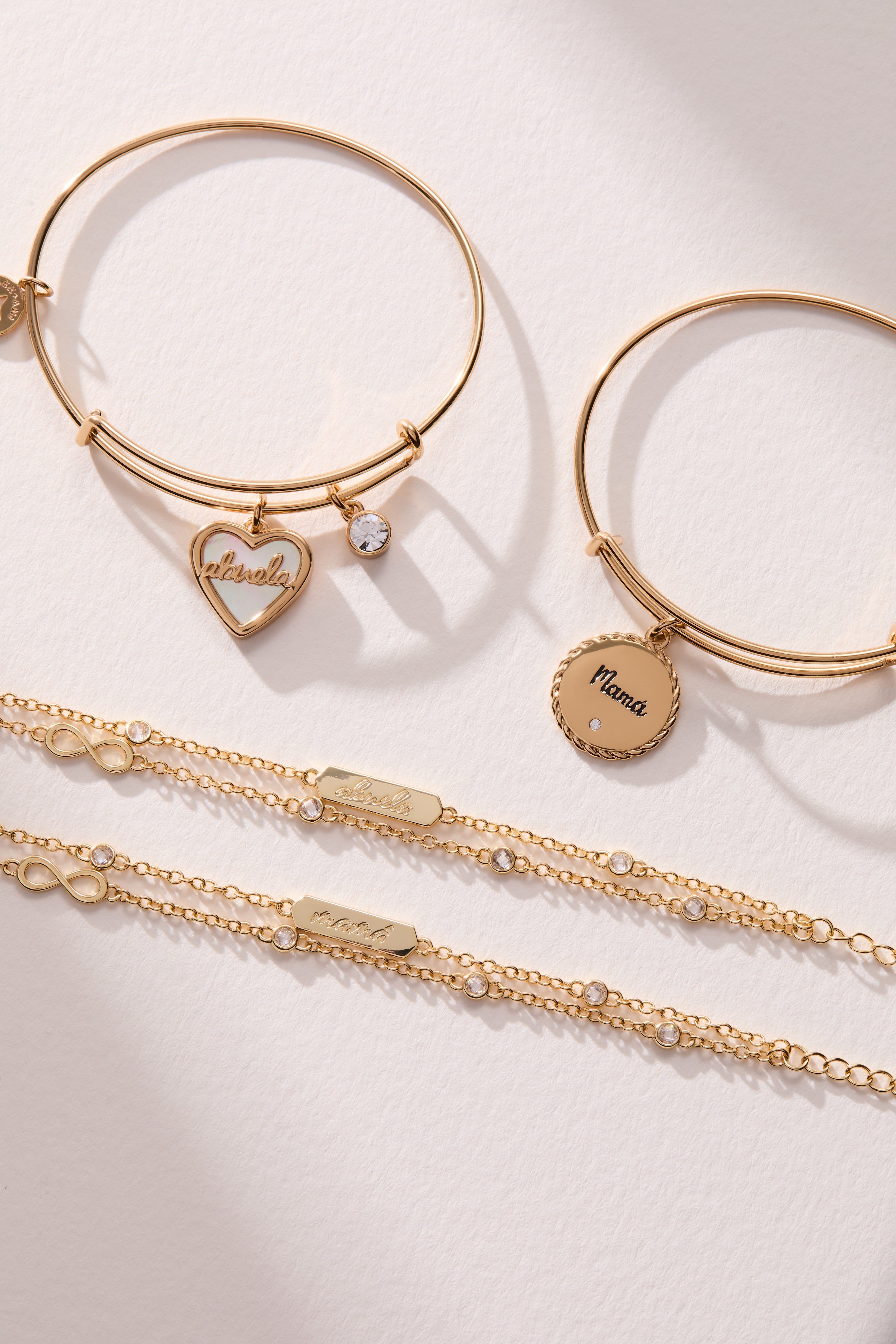 Abuela Infinity Chain Double Strand Bracelet - Aaria Tees Aaria Tees