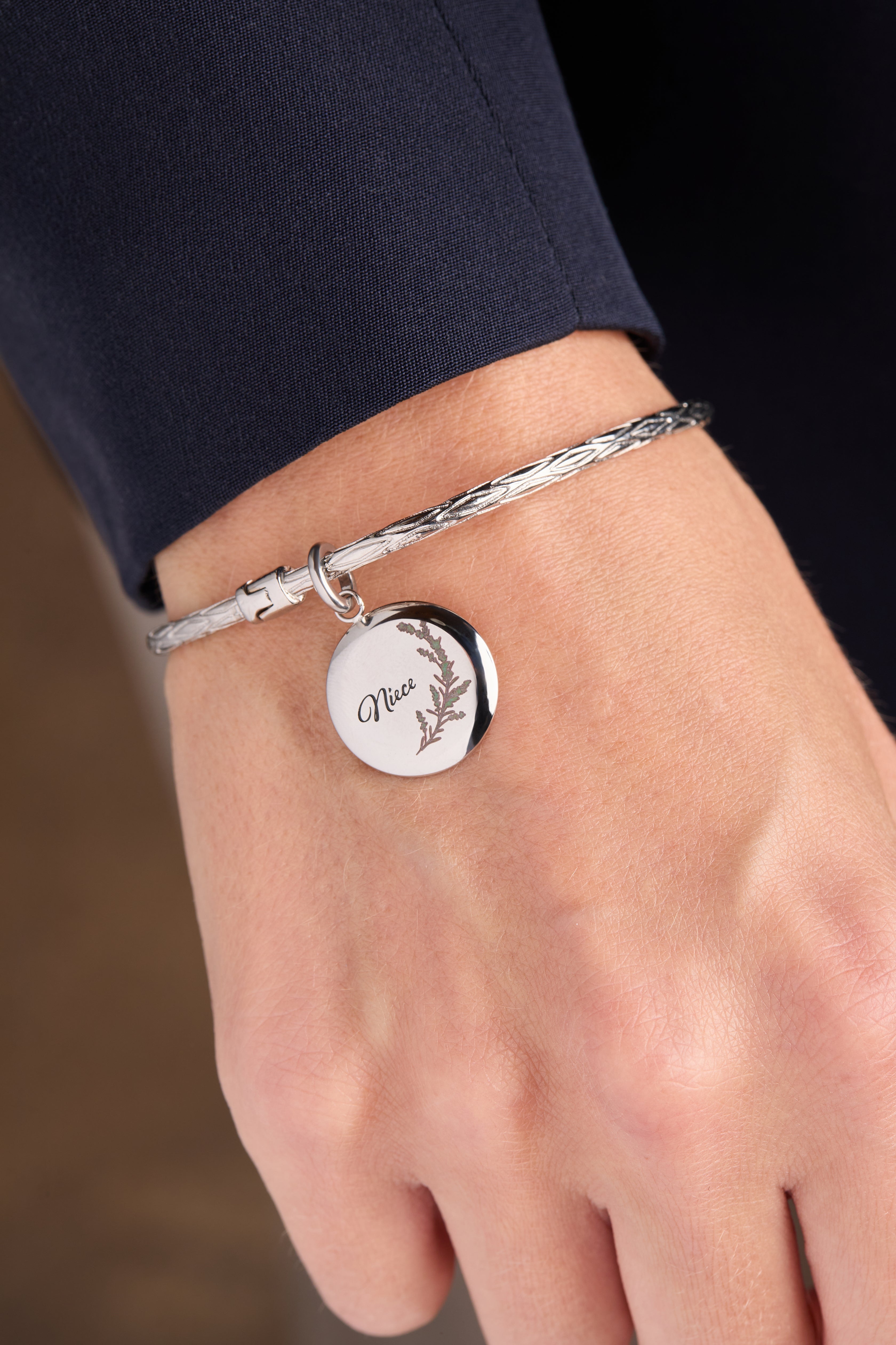Niece Lavender Disc Charm - Aaria Tees Aaria Tees