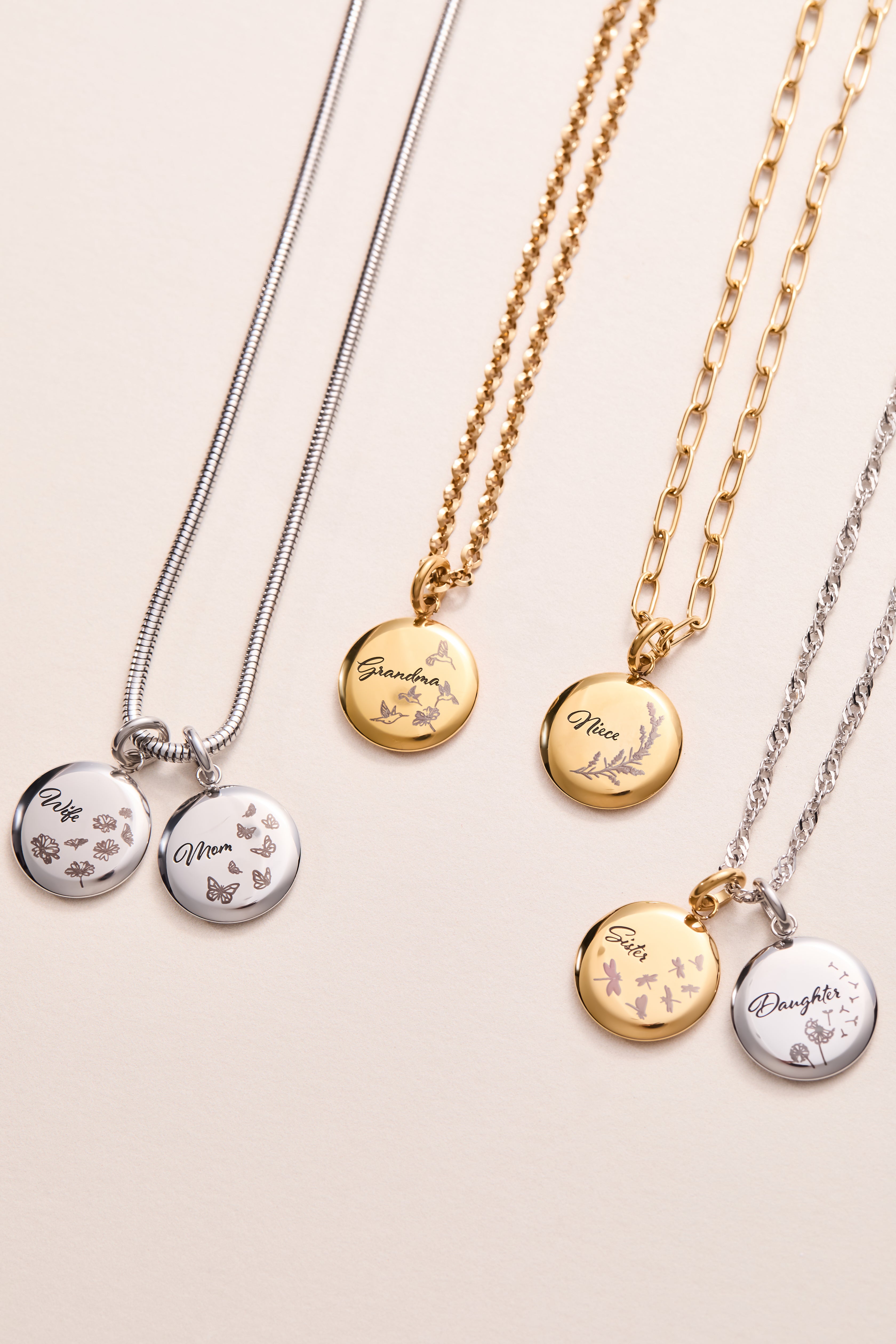 Niece Lavender Disc Charm - Aaria Tees Aaria Tees