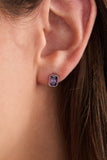 February Emerald-Cut Birthstone Stud Earrings - Aaria Tees Aaria Tees