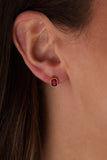 July Emerald-Cut Birthstone Stud Earrings - Aaria Tees Aaria Tees