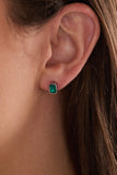 December Emerald-Cut Birthstone Stud Earrings - Aaria Tees Aaria Tees