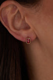 January Emerald-Cut Birthstone Stud - Aaria Tees Aaria Tees