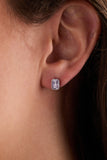 June Emerald-Cut Birthstone Stud Earrings - Aaria Tees Aaria Tees