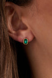 December Emerald-Cut Birthstone Stud Earrings - Aaria Tees Aaria Tees