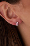 October Emerald-Cut Birthstone Stud Earrings - Aaria Tees Aaria Tees