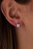 June Emerald-Cut Birthstone Stud Earrings - Aaria Tees Aaria Tees
