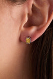 November Emerald-Cut Birthstone Stud Earrings - Aaria Tees Aaria Tees