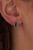 May Emerald-Cut Birthstone Stud Earrings - Aaria Tees Aaria Tees