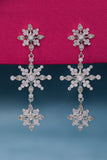 Crystal Snowflake Linear Earrings - Aaria Tees Aaria Tees