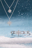 Crystal Snowflake Cuff Bracelet - Aaria Tees Aaria Tees